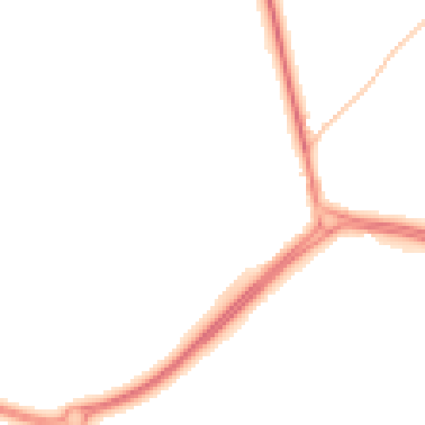 Night-time road noise heatmap for NE25 9BE