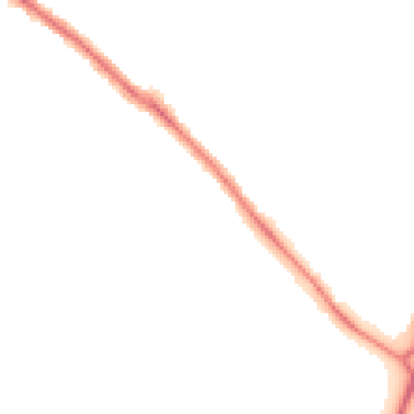 Night-time road noise heatmap for NE25 9DP