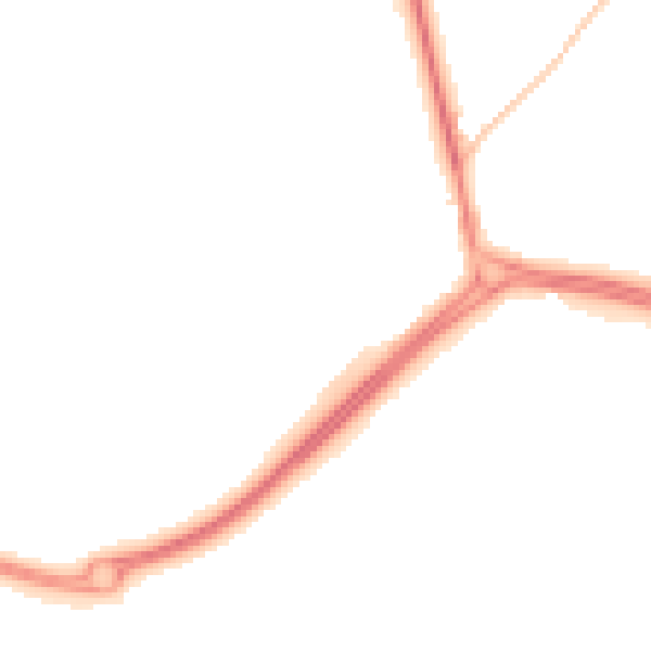 Night-time road noise heatmap for NE25 9LH