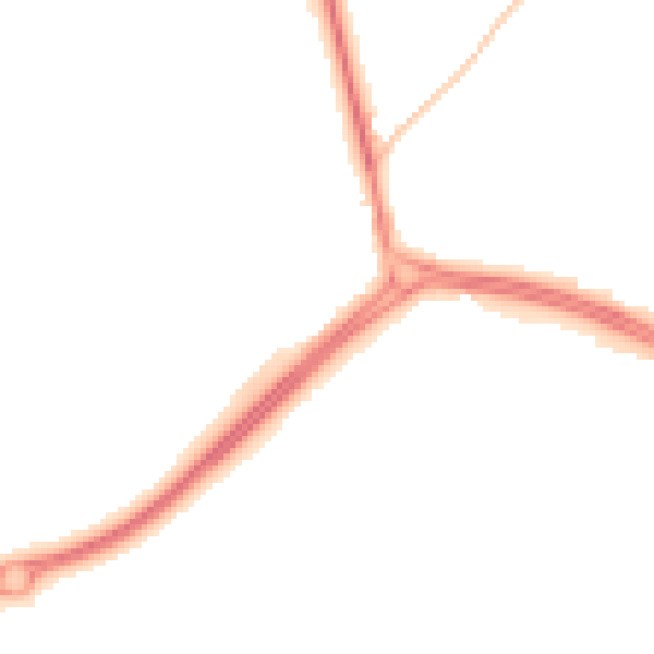 Night-time road noise heatmap for NE25 9LL