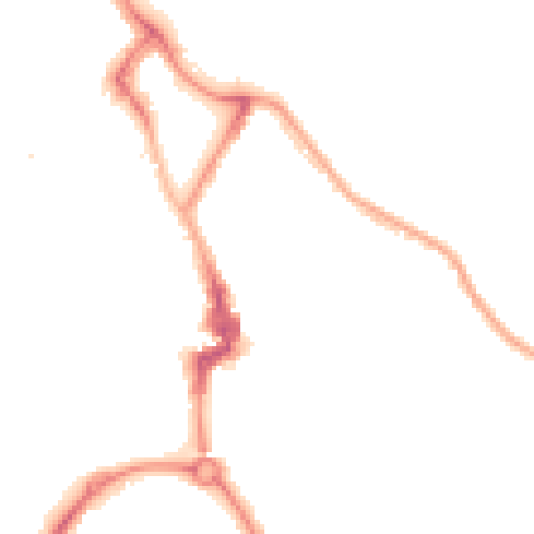 Night-time road noise heatmap for NE26 1AD