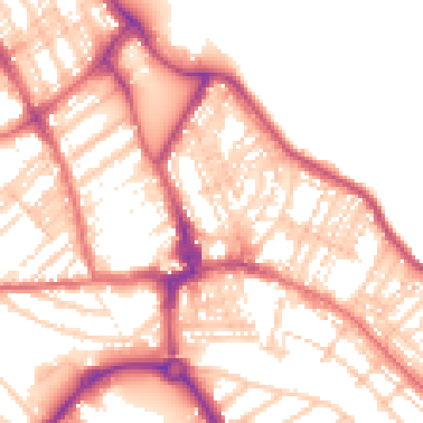 Daytime road noise heatmap for NE26 1BB
