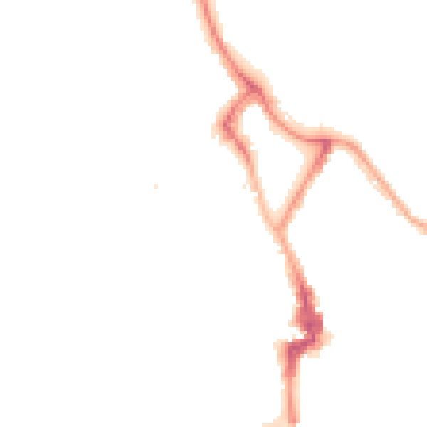 Night-time road noise heatmap for NE26 1EE