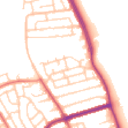 Daytime road noise heatmap for NE26 1HS