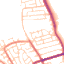 Daytime road noise heatmap for NE26 1HY