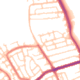Daytime road noise heatmap for NE26 1HZ