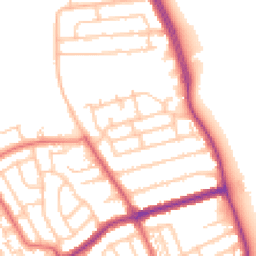 Daytime road noise heatmap for NE26 1JN