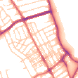Daytime road noise heatmap for NE26 1QR
