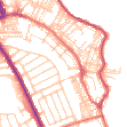 Daytime road noise heatmap for NE26 2ED