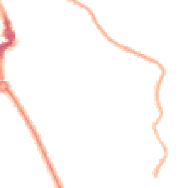 Night-time road noise heatmap for NE26 2EH