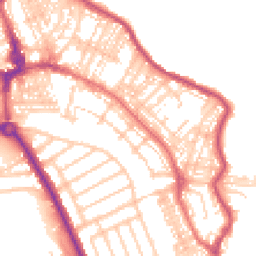 Daytime road noise heatmap for NE26 2EL