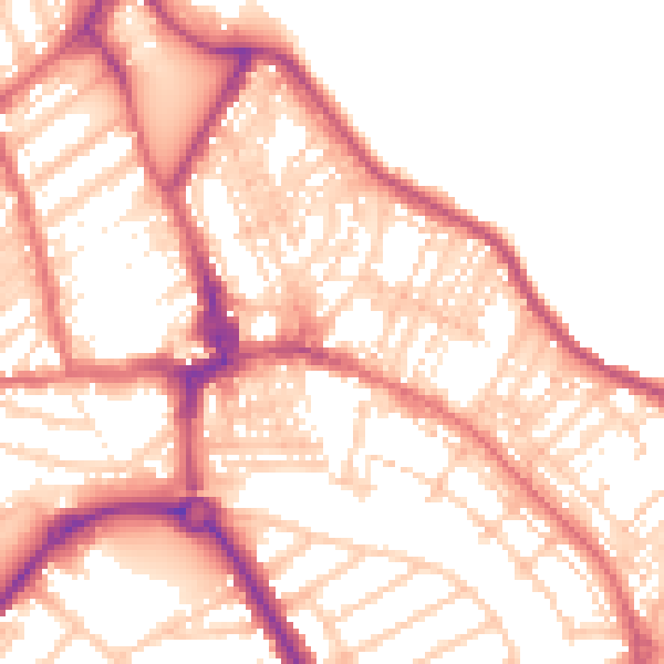 Daytime road noise heatmap for NE26 2RE