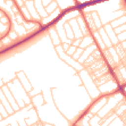 Daytime road noise heatmap for NE26 3AQ