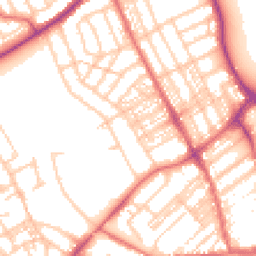 Daytime road noise heatmap for NE26 3AW