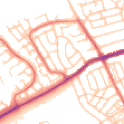 Daytime road noise heatmap for NE26 3DU