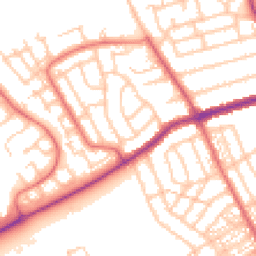 Daytime road noise heatmap for NE26 3EQ