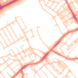 Daytime road noise heatmap for NE26 3NS