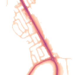 Daytime road noise heatmap for NE26 4BT