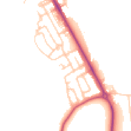 Daytime road noise heatmap for NE26 4DA