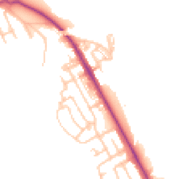 Daytime road noise heatmap for NE26 4DN