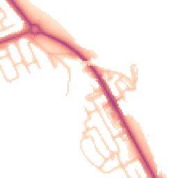 Daytime road noise heatmap for NE26 4EB