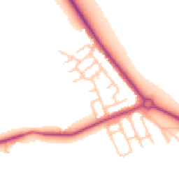 Daytime road noise heatmap for NE26 4JA