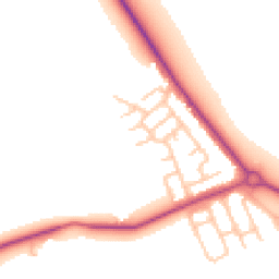 Daytime road noise heatmap for NE26 4JB