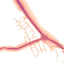 Daytime road noise heatmap for NE26 4JL