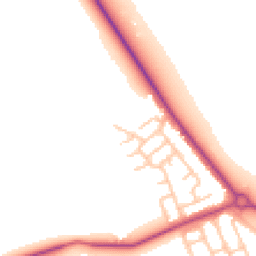 Daytime road noise heatmap for NE26 4JR