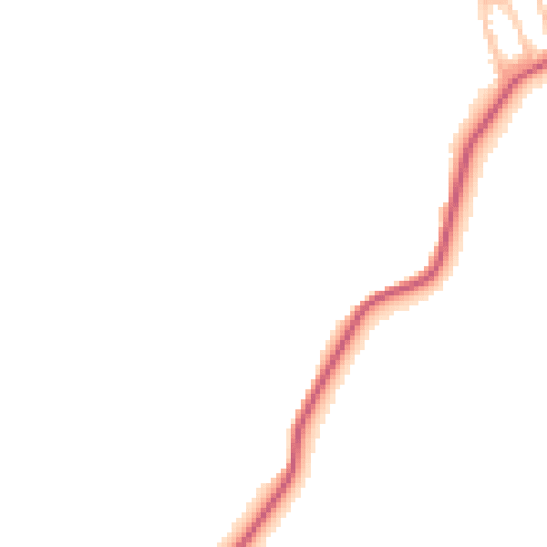 Daytime road noise heatmap for NE26 4RN