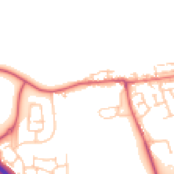 Daytime road noise heatmap for NE27 0AS