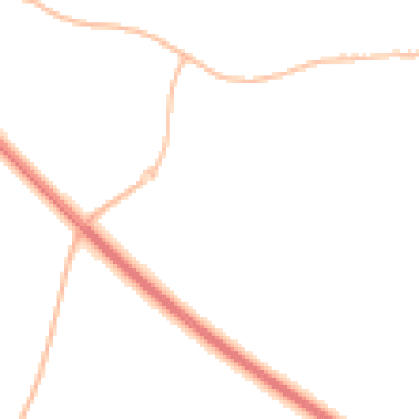 Night-time road noise heatmap for NE27 0AY