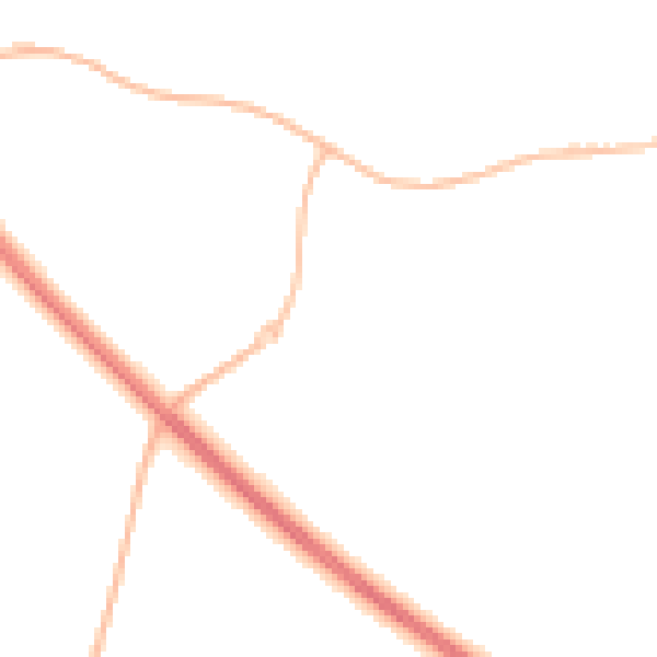 Night-time road noise heatmap for NE27 0BA