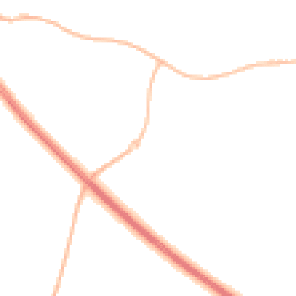 Night-time road noise heatmap for NE27 0BB