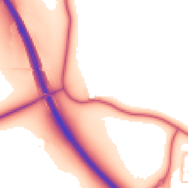 Daytime road noise heatmap for NE27 0BG