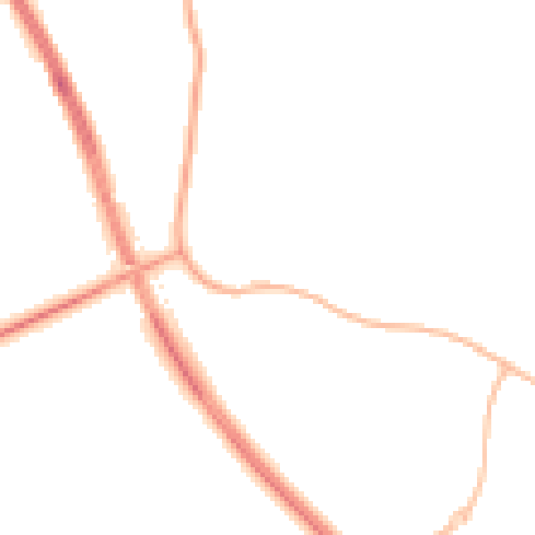 Night-time road noise heatmap for NE27 0BG