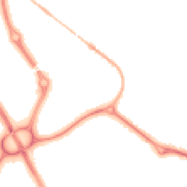 Night-time road noise heatmap for NE27 0BJ
