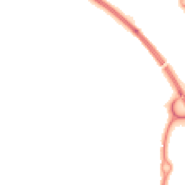 Night-time road noise heatmap for NE27 0BZ