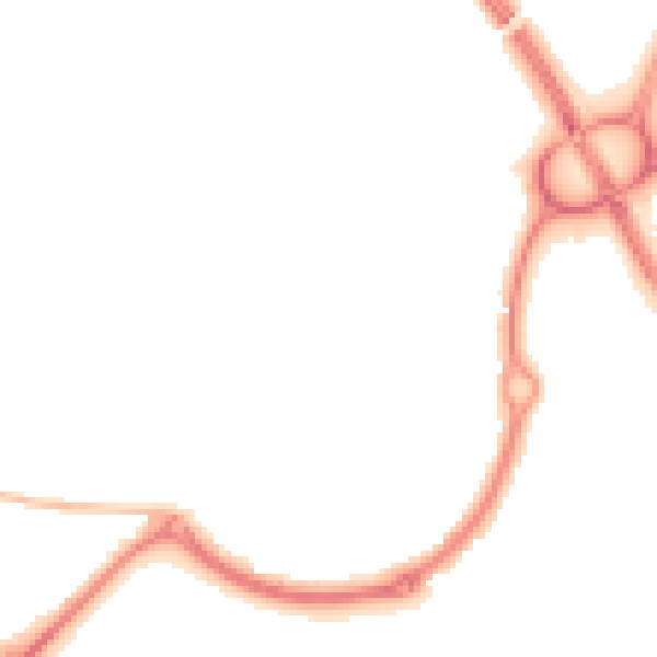 Night-time road noise heatmap for NE27 0DD