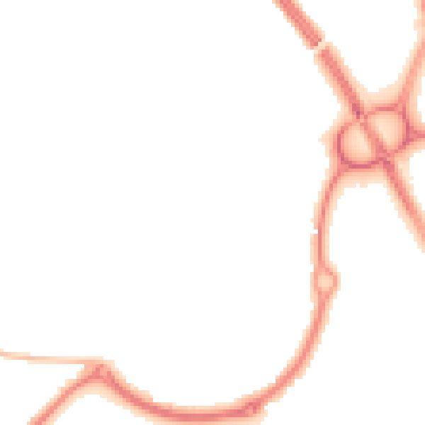 Night-time road noise heatmap for NE27 0DF