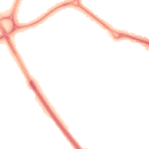 Night-time road noise heatmap for NE27 0DT