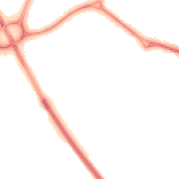 Night-time road noise heatmap for NE27 0DU