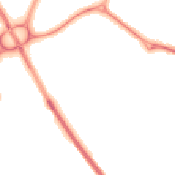 Night-time road noise heatmap for NE27 0DX