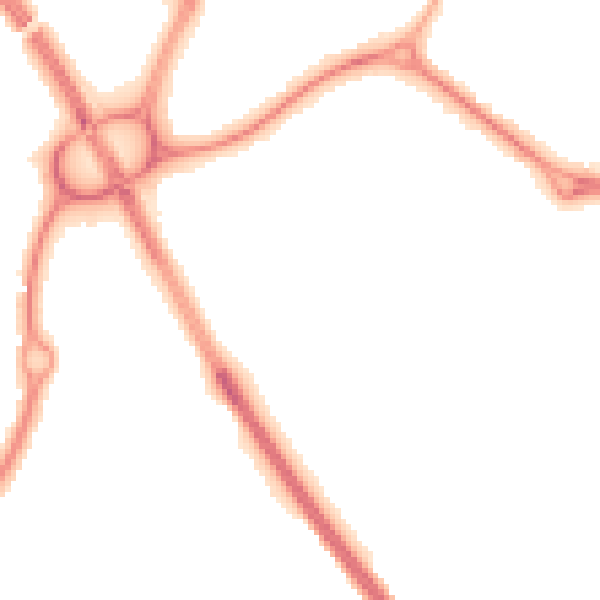 Night-time road noise heatmap for NE27 0EB
