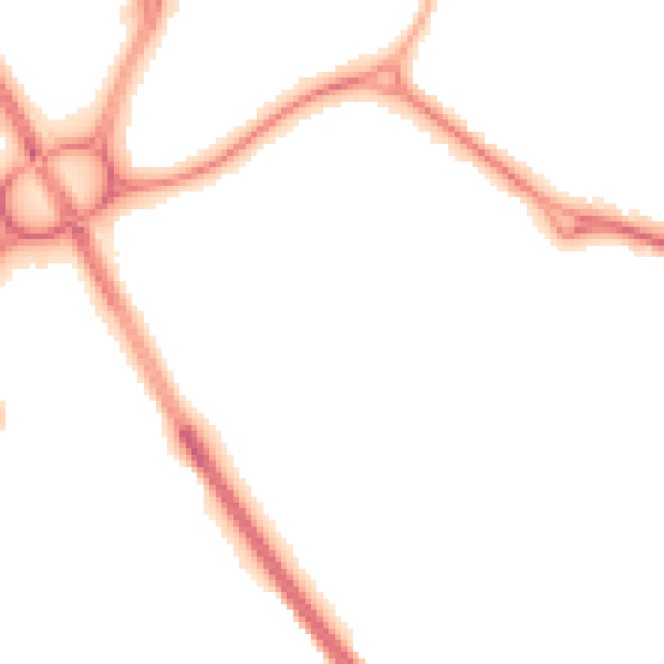 Night-time road noise heatmap for NE27 0EG