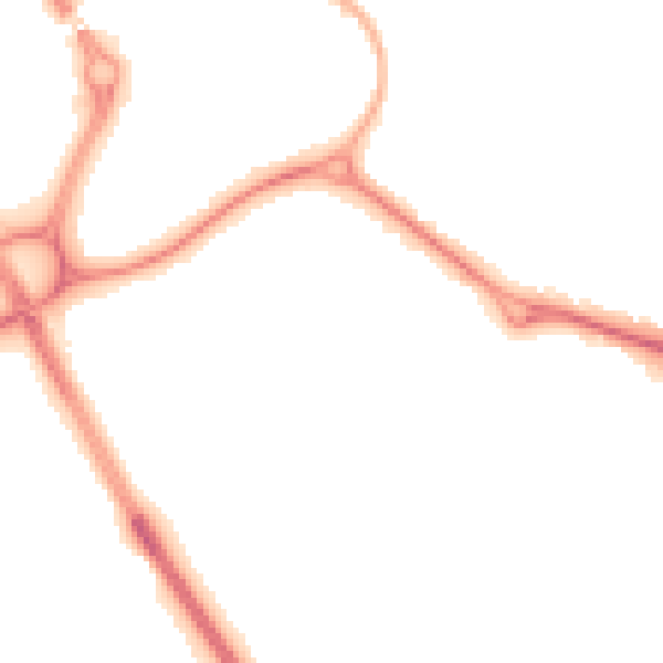 Night-time road noise heatmap for NE27 0EP
