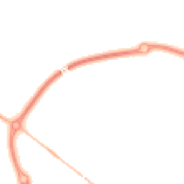 Night-time road noise heatmap for NE27 0FA