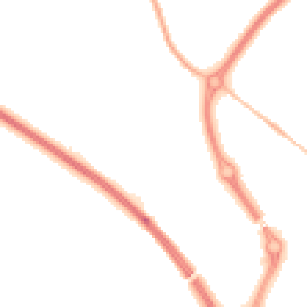Night-time road noise heatmap for NE27 0GN