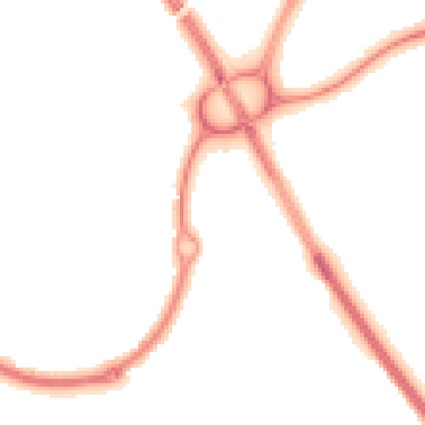 Night-time road noise heatmap for NE27 0HF
