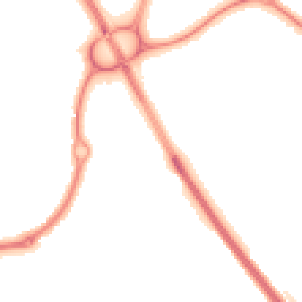 Night-time road noise heatmap for NE27 0NZ